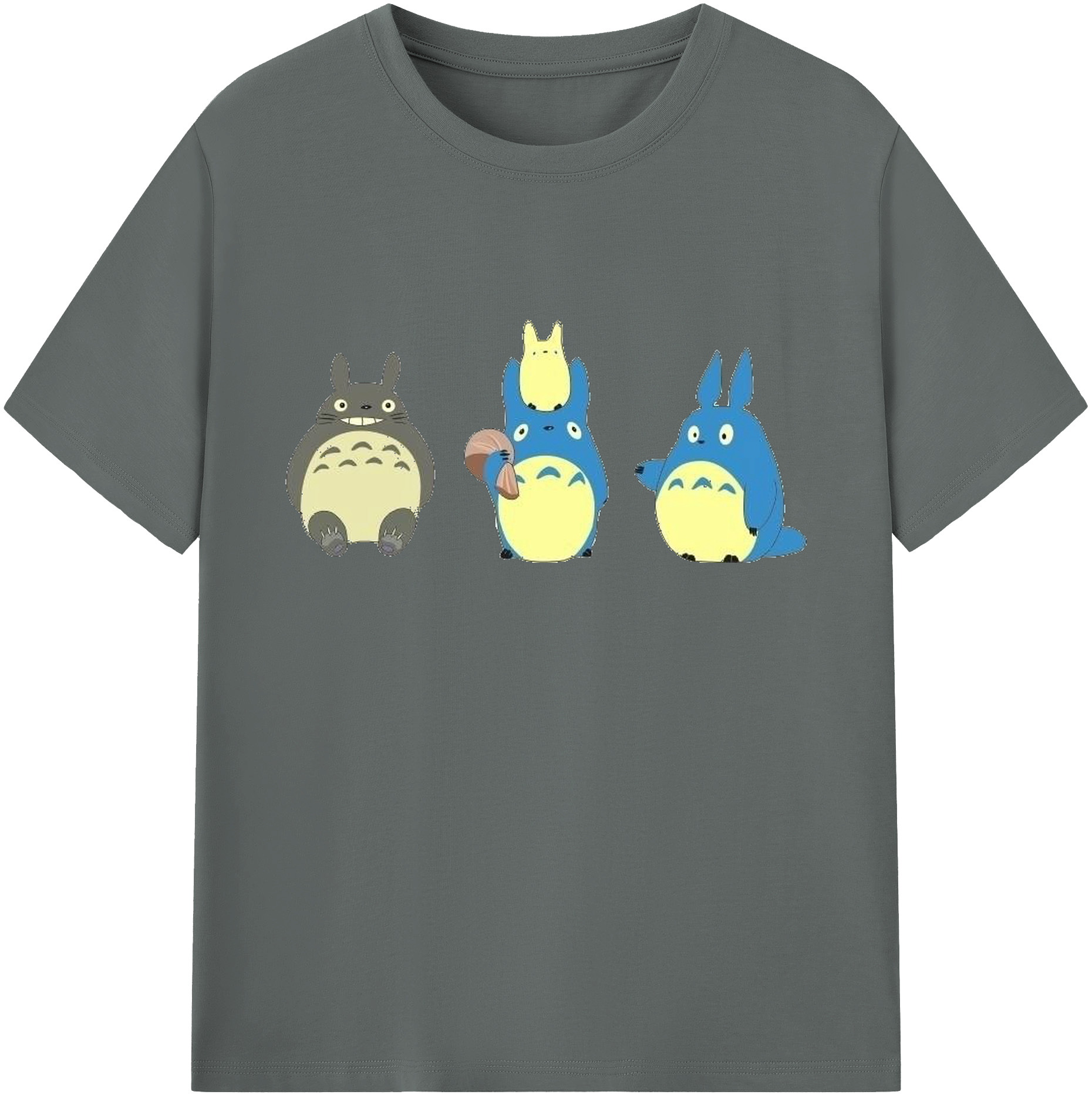 （画像用） となりのトトロ 草壁メイ 草壁サツキ My Neighbor Totoro Satsuki Kusakabe Mei Kusakabe 綿100％ メンズ半袖Tシャツ｜肌触りやわらか＆通気性